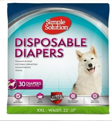 Pañales desechables Simple Solution para perros hembras (30 pañales) XXL Foto 1 de 4