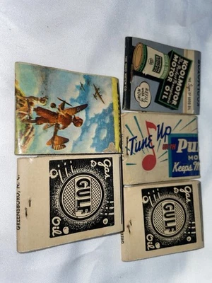 Lot Of 5 Vintage Gas And Oil Matchbooks Gulf, Pure, & Cities Service - Image 1 of 4