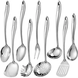 304 Stainless Steel Kitchen Utensil Set - 9 PCS Serving Utensils, Cooking Ute... - Picture 1 of 8