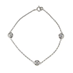 Pulsera de diamantes K18WG - Auténtica envío gratis desde Japón - Auténtica SELBY_JAPAN - Imagen 1 de 4