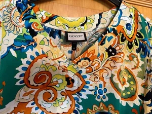 Neu Kleid GOZZIP bunt Größe M 46/48 mit Taschen Maße unten - Bild 1 von 15