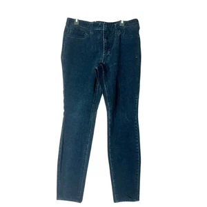 Pantaloni in velluto a coste Pilcro Anthropologie blu scuro taglia 28 - Foto 1 di 14