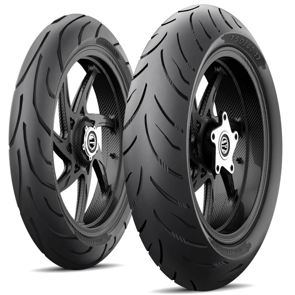 150/60-17 + 110/70-17 DIABLOS Motorcycle Tire SET - NEW (2 TIRES) DOT 2025 - Image 1 of 4