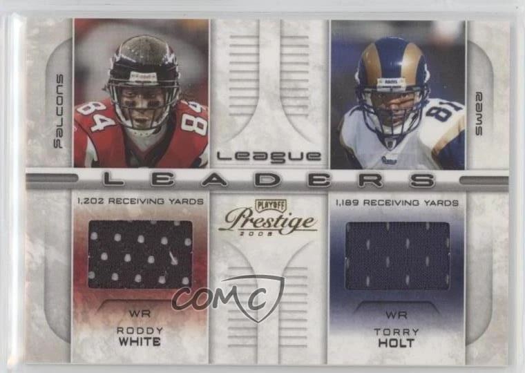 2008 Prestige League Leaders Materials /250 Roddy White Torry Holt #LL-15 - Image 1 of 2