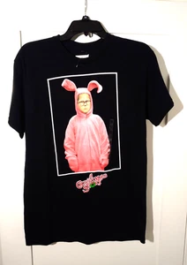 T-shirt A Christmas Story uomo taglia M Ralphie Bunny grafica retrò film nera nuova - Foto 1 di 8