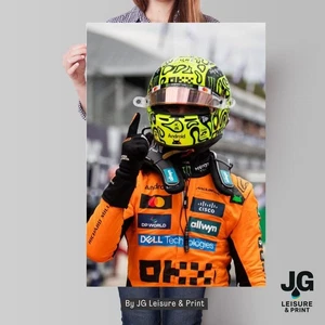Lando Norris Inspired Formula One F1 Print - Wandbild Poster A4 A3 A2 A1 - Bild 1 von 3