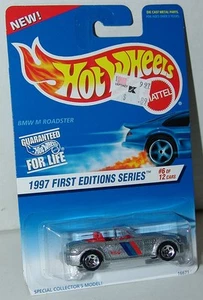 Hot Wheels 1997 First Editions 6 of 12 BMW M Roadster #518 - METAL BASE - MOC - Picture 1 of 1