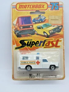 MATCHBOX SUPERFAST VINTAGE No.41 AMBULANCE MINT IN UNOPENED BLISTER PACK 1978 - Picture 1 of 5