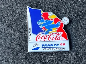 PIN PINS ENAMEL WORLD CUP 98 1998 FOOTBALL SOCCER COCA COLA ROUMANIE ARGENTE - Bild 1 von 1