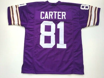 UNSIGNED CUSTOM Sewn Stitched Anthony Carter Purple Jersey  M, L, XL, 2XL - Image 1 of 2