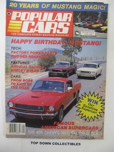 Revista Popular Cars Abril 1984 Carroll's Corral Historia de Shelby Mustangs - Imagen 1 de 1