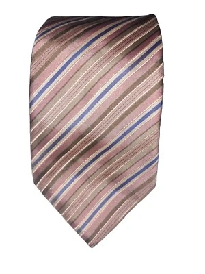 Corbata KENZO Hombre Diseñador Multicolor Colorido Rayas Seda Hecha en Italia Foto 1 de 4