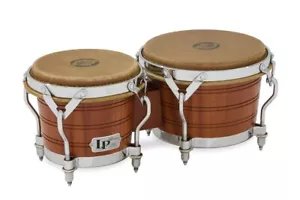 LP PERCUSIÓN LATINA CLÁSICO ORIGINAL BONGOS BATERÍA MADERA CAOBA CROMO - LP1964 - Imagen 1 de 1