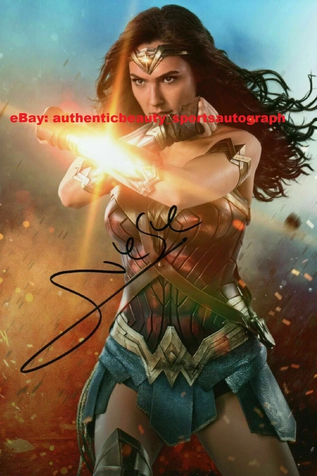 WONDER WOMAN GAL GADOT DIANA SUPERHERO AUTO SIGNED 12x18 POSTER PHOTO REPRINT RP - Image 1 of 1