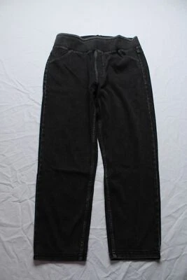 Leggings capri de mezclilla elásticos de cintura alta Halara para mujer BL1 negros denim medianos Foto 1 de 4