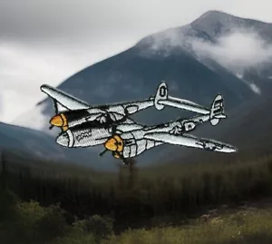 P-38 Lightning Zweiter Weltkrieg Alliierte Warbird Kampfflugzeug Aufnäher - Bild 1 von 4