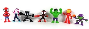 NEW Lot of 7 Marvel Spidey & His Amazing Friends PVC Figures 2 1/2" - Picture 1 of 8
