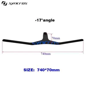 MTB Bicycle Carbon Fiber One-shaped Integrated Handlebar Stem -17 Degree 28.6MM - Picture 1 of 48
