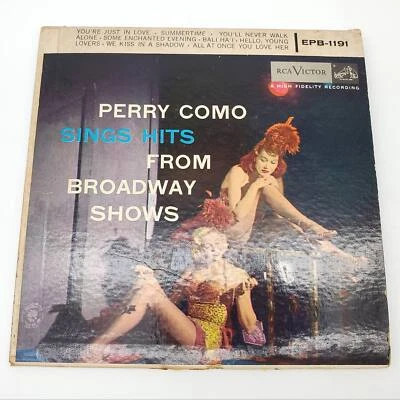 Perry Como Sings Hits From Broadway Shows 2x EP Record RCA Victor 1956 EPB 1191 - Image 1 of 4
