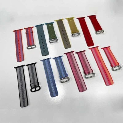Correa de nailon tejida 42MM 44MM 45MM 46MM 49MM para Apple Watch Series 10 9 8 SE Foto 1 de 4