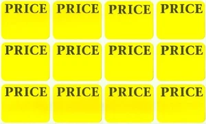 300 PRICE LABELS ReMoVaBLE Adhesive Yellow Price Tag STICKERs Label AVERY 6752 - Picture 1 of 5
