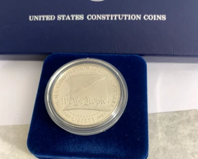 1987-S We The People US Constitution 200th Anniversary Silver Dollar Proof - Image 1 of 4