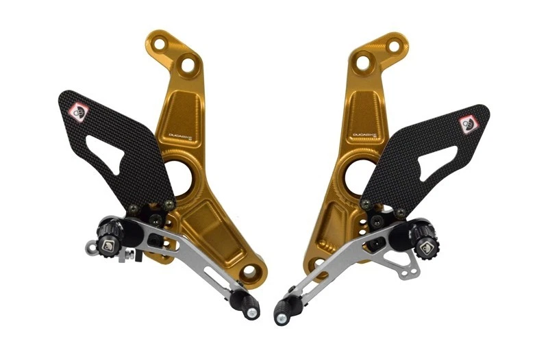 Ducabike Ducati Monster 1200R Adjustable Rearsets - Gold-Silver - Изображение 1 из 1
