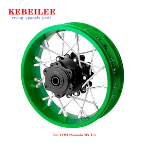 KEBEILEE CNC Aluminum Rear Wheel V2 For LOSI Promoto MX motorcycle 1:4 Green - Picture 1 of 19