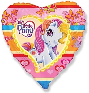 My Little Pony Foil Heart Shaped Balloon Foil Mylar Birthday Party Supplies 1 Ct - Picture 1 of 1