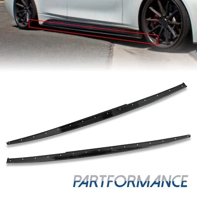 For 12-18 BMW F30 F31 3 Series Sedan M Sport Black Side Skirt Extension Splitter Foto 1 de 4