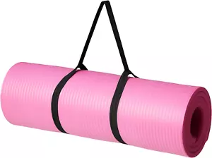 1/2 Inch Extra Thick Exercise Yoga Mat with Carrying Strap - Picture 1 of 11