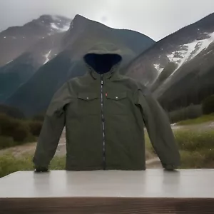levis winter jacket men Sherpa Lined Small Olive Green Hooded - Picture 1 of 11