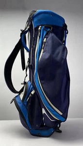 Bolsa de golf Titleist de pie azul blanco con correa única dividida en 4 vías - Imagen 1 de 8