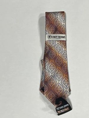 Gravata masculina Stacy Adams multicolorida com padrão floral NOVA - Imagem 1 de 4