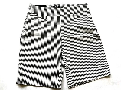Hilary Radley Womens Pull-On Bermuda Shorts Size S Off White/Black  - Image 1 of 4