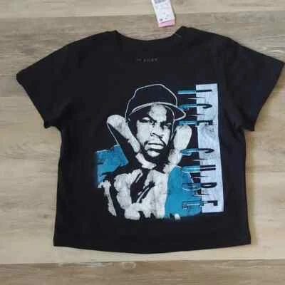 Camiseta corta ajustada negra talla L Ice Cube para mujer nueva con etiquetas Foto 1 de 4