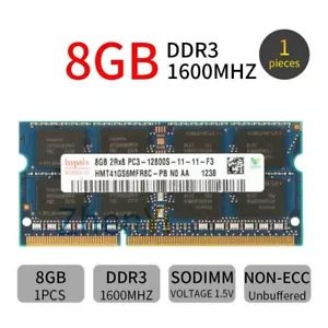 Hynix 8GB DDR3 1600MHz PC3-12800S 2Rx8 SODIMM 204Pin Laptop Memory Notebook RAM - Picture 1 of 6