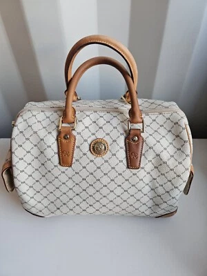 Rioni Aristo (Marfil Sólido) - Boston Bolso Grande Stn-20015 BOLSO DE MANO MONOGRAMA ITALIANO Foto 1 de 4