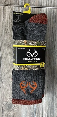 New RealTree Men’s Winter/Fall Outdoor Boot Crew 2 pack Socks  Size 6-12 - Image 1 of 4