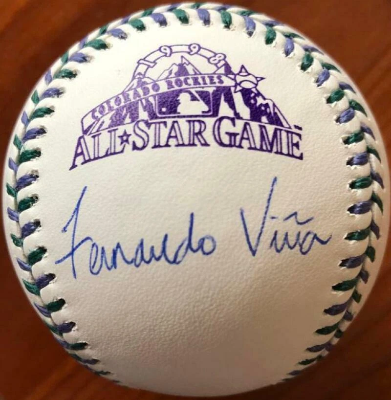 Fernando Viña Autografiado Juego de Estrellas 1998 Juego de Béisbol  Foto 1 de 1