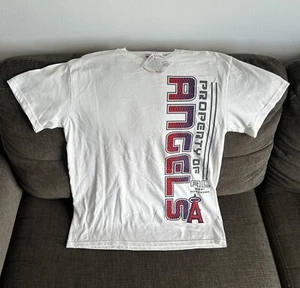 Majestic Los Angeles Angels White Short Sleeve MLB Baseball T-Shirt Men’s Sz: L - Picture 1 of 3