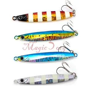 3 Stück Angeln Metall Jigs Salzwasserköder Köder Glow Vertikal Jigs Jigging Striper - Bild 1 von 14