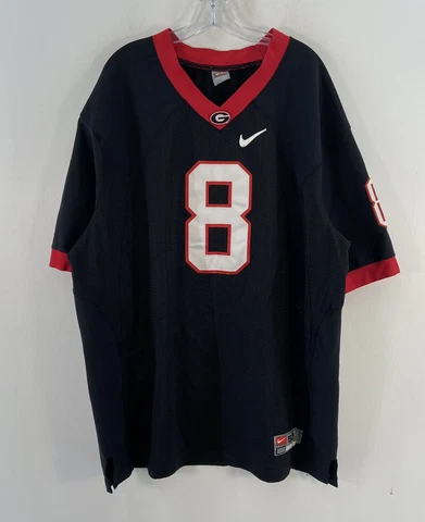 Nike Black Red UGA Georgia Bulldogs A.J Green #8 Football Jersey Mens Size 52 Cover