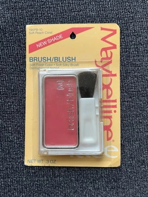 Maybelline Cepillo Rubor en CORAL MELOCOTÓN SUAVE Nuevo Antiguo Stock De Colección 0.3Oz Foto 1 de 2