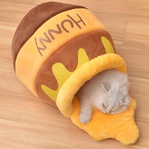 Honey Pot Cat Cave Bed, Soft and Thick Rebound Sponge Pet Nest with Removable... - Picture 1 of 8