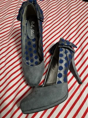 Ruby Shoo Blue And Grey/Silver High Heels BNWOB UK 7 (Come Up Small) - Image 1 of 4