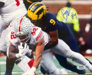 ROD MOORE SIGNED AUTOGRAPH MICHIGAN WOLVERINES 8X10 PHOTO PSA/DNA - Picture 1 of 1