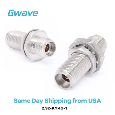 2.92mm Female to 2.92mm Female Bulkhead Precision Adapter, DC-40GHz - Image 1 of 4