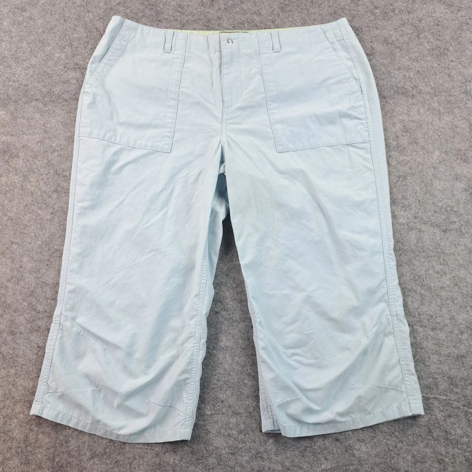 Pantalones Horny Toad para mujer talla 12 azul capri recto algodón nailon senderismo playa Foto 1 de 4