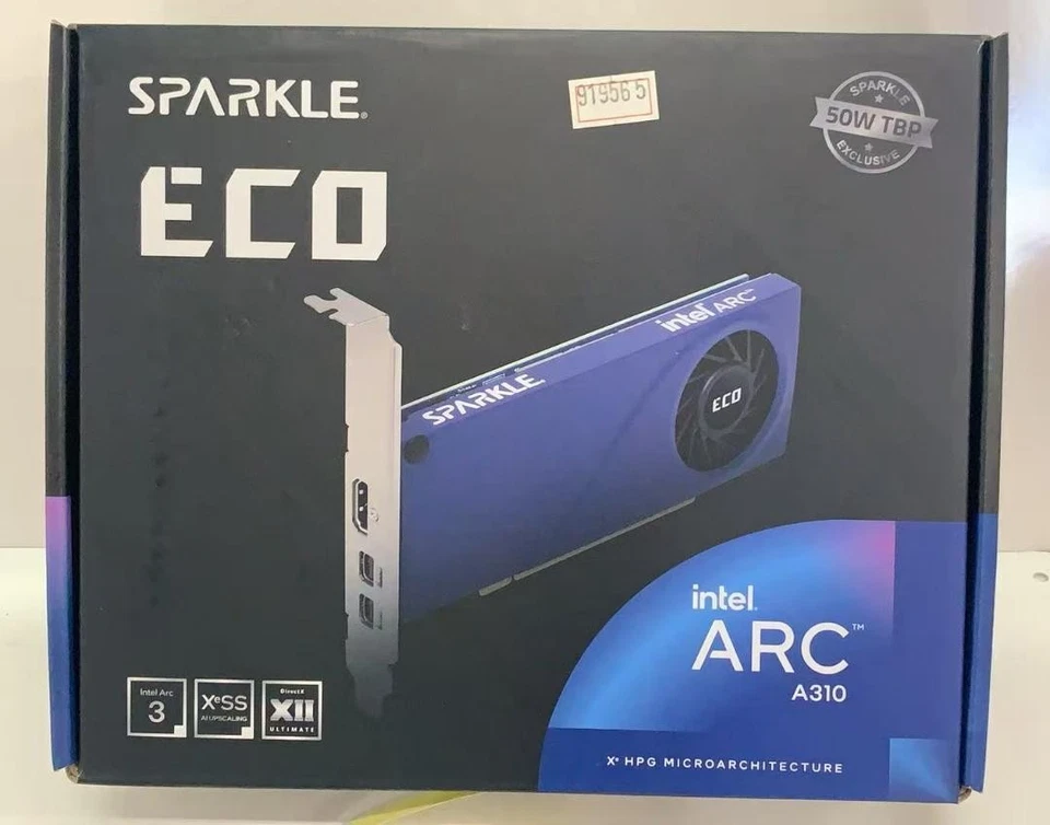 Sparkle Intel Arc A310 Equipped Power Consumption 50W “Eco” Series SA310C-4G - Image 1 of 4